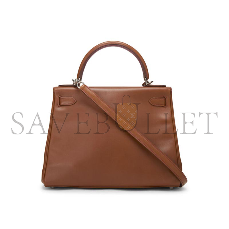 H**mes MASTER KELLY 28 FAUVE BARENIA PALLADIUM HARDWARE (28*22*10cm)